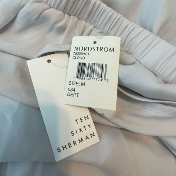 Ten Sixty Sherman Off-the-Shoulder Blouse Cloud Gray Bell Long Sleeve Pull-Over - Picture 9 of 11
